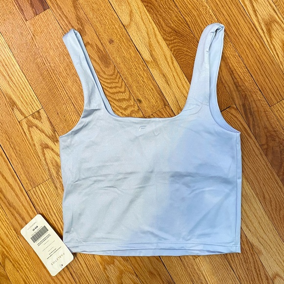 Fabletics, crop workout top, light bluey gray, size S - Picture 4 of 5
